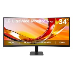 "LG UltraWide 34U601B-B 34" VA 3440 x 1440 Monitor - Stunning 120Hz Performance for Ultimate Gaming & Productivity"